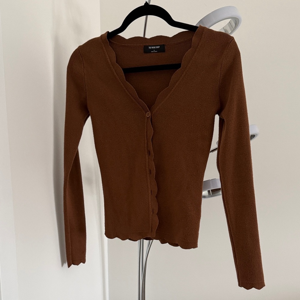 Elegant Brown Button Down Shirt
